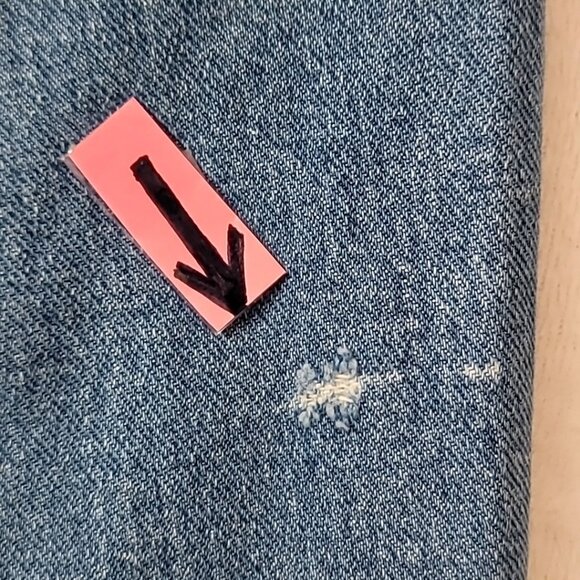 VTG Bonjour Petite High Waist Denim Mom Jeans Sz 26x25 Cut Away Button Fly READ - Picture 9 of 16